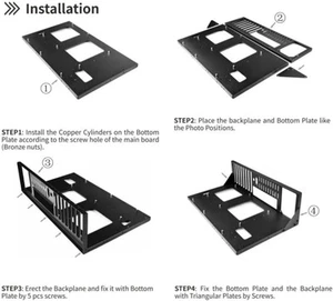 DIY Open Air Gaming PC Gehäuse ATX M-ATX ITX Gehäuse Rack bis 305x245mm #R012 - Bild 1 von 4