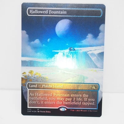 Hallowed Fountain MTG Magic The Gathering Borderless Foil Card R 277 Used - Image 1 of 4
