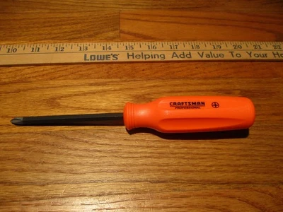 Rare NOS Craftsman professional orange handle screwdriver 41887 USA - Image 1 of 4