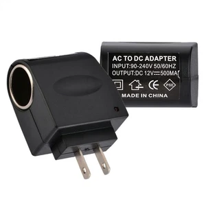 AC US / eu plug to DC chargeur de voiture allume cigare convertisseur adaptateur - Photo 1 sur 14