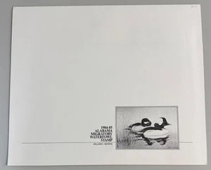1984 Alabama State Duck Stamp & Print by William C. Morris - Picture 1 of 8