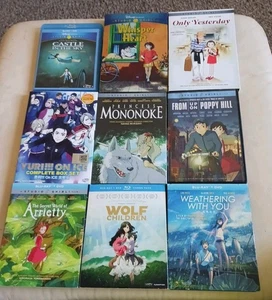 STUDIO GHIBLI und BLUE RAY DVDs Wolfskinder PRINZESSIN MONONOKE versiegelt MEHR - Bild 1 von 24