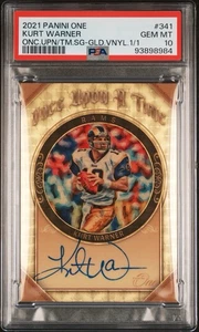 1/1 2021 Panini One - Once Upon a Time Signatures Kurt Warner Gold Vinyl PSA 10 - Bild 1 von 3