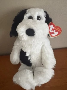 "Gorro de peluche Ty Attic Treasures 2017 bochorro negro blanco perro 8""" - Imagen 1 de 4