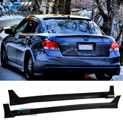 Par de faldones laterales estilo taza JDM sedán Honda Accord 08-12 PU Foto 1 de 4