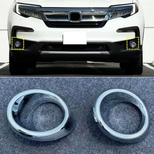 Chrome Front Fog Lamp Light Cover Trim Decor Fit for Honda Pilot 2019 20 21 2022 - Picture 1 of 6