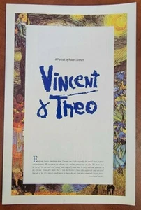 Vincent & Theo 1990 World Premiere Movie Program - Picture 1 of 4