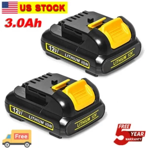 2Pack DCB120 For DEWALT 12VMAX 3.0Ah Li-ion Battery DCB120B DCB127 DCB121 DCB125 - Picture 1 of 6