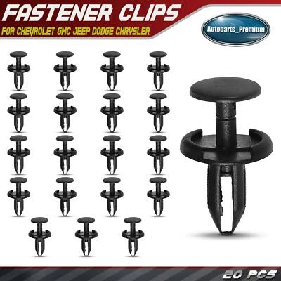 20 piezas clips de retención de guardabarros de nailon de 6 mm tipo empuje para Chevrolet GMC Jeep Foto 1 de 4