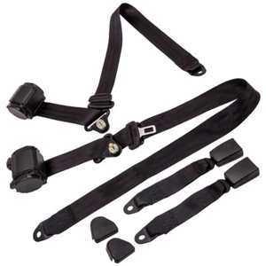 2Pcs 3 Point Retractable Seat Safety Belts for Jeep CJ YJ Wrangler 1982-1995 - Picture 1 of 12