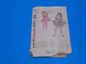 VTG 1940s Simplicity Sewing Pattern 2529 Toddler Girls Dress & Panties Size 3 - Picture 1 of 3
