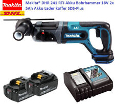 Makita® DHR 241 RTJ Akku Bohrhammer 18V  2x 5Ah Akku Lader koffer SDS-Plus NEU