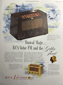 1948 RCA Victor Radio 8R71 Model FM Am Phonojack 8R76 Model VTG Print Ad - Picture 1 of 1