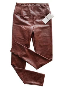 7 Leggings de cuero sintético de cocodrilo marrón (S) para toda la humanidad - Imagen 1 de 3