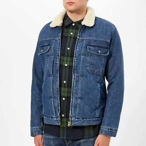 Giacca Edwin Denim Panhead con cerniera blu Mid Stone taglia:S - Foto 1 di 5