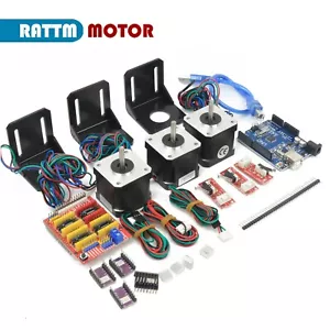 「DE」 3D Printer Arduino Kit CNC Nema17 Stepper Motor DRV8825 Driver UNO R3 Borad - Bild 1 von 6