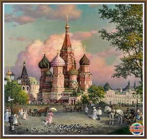 Scenery of old Moscow  36s - Chart Counted Cross Stitch Pattern - Picture 1 of 5