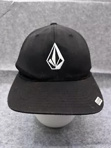 Volcom Hat Cap Fitted Adult Medium Black Embroidered Cotton Blend Skate - Picture 1 of 12