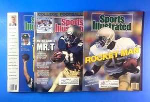 LOT of 3  Notre Dame Fighting Irish Football Sports Illustrated 1987-89 Holtz 3x - Picture 1 of 5