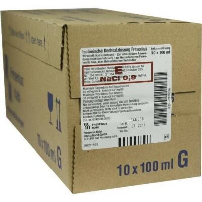 FRESENIUS KABI DEUTSCHLAND GMBH KOCHSALZLÖSUNG 0,9% Glasfl.Fresenius 10X100 ml PZN 2159638