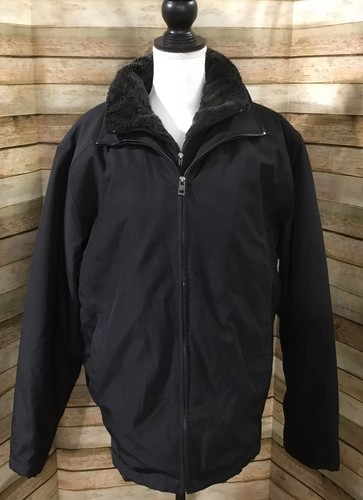 Cappotto invernale Michael Kors zip poliestere impermeabile collo pelliccia sintetica uomo tg L