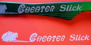 White CHEATER SLICK Burn Out Bicycle "DECAL" fits Huffy Muscle Bike Chainguard - Picture 1 of 1