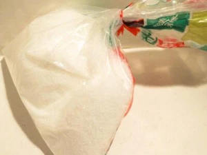 PARTIAL BAG OF ARTIFICIAL SNOW FLAKES- NEW - M54 - Picture 1 of 2