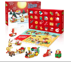 Advent Calendar 2024 with Building Blocks Toys 24 Days Christmas Countdown - Picture 1 of 7