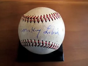 MICKEY LOLICH TIGERS SIGNED AUTO VINTAGE GAME USED ERA JOE CRONIN BASEBALL JSA - Picture 1 of 3