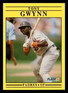 1991 Fleer Tony Gwynn HOF Padres 9th Year #529 Centered Mint