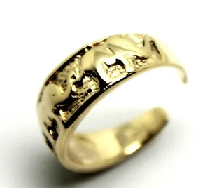 Kaedesigns Genuine Solid 9ct 9k Yellow Gold Lucky Elephant Toe Ring - Picture 1 of 24