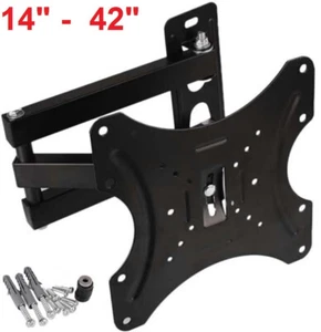 Supporto a muro per TV staffa braccio regolabile per parete LCD da 14" a 42" - Foto 1 di 3