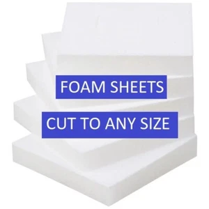 FOAM CUT TO SIZE UPHOLSTERY FOAM SHEETS CUSHIONS PADS SEAT REPLACEMENT SOFA - Picture 1 of 4