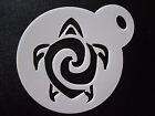 Laser cut small tribal turtle design cake,cookie,craft & face painting stencil