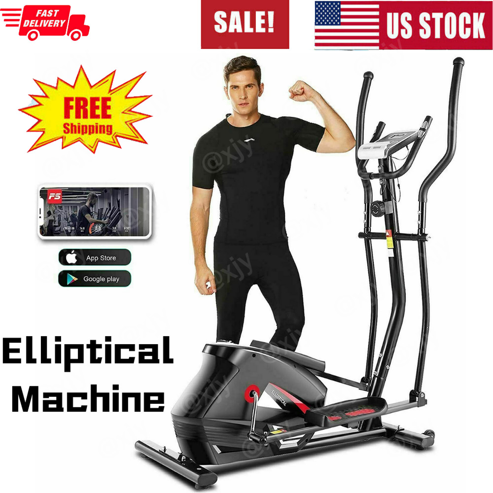 Magnetic Elliptical Exercise Machine Eliptical Cardio Trainer Home Gym Office#