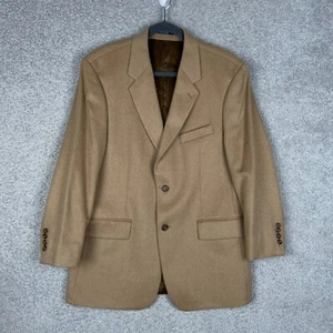 "Ralph" by Ralph Lauren Mens Beige Cashmere Hair Sport Coat 40R Single Breasted - Picture 1 of 23