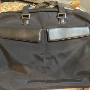 TUMI Black Nylon & Leather Vista Laptop Bag Black Blue Lining Unisex - Bild 1 von 10