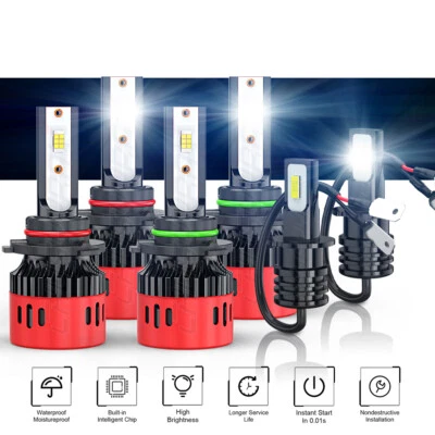 6x 9005 9006 H3 Kits de faros LED Hi Lo luz antiniebla para Nissan 300ZX 1990-1996 Foto 1 de 4