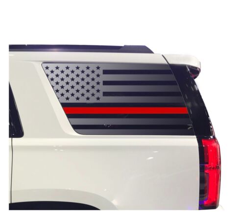 USA Flag Blue Line Decals for 2015 -2020 Chevy Tahoe LS LT Z71 window  CT2-QR7-B
