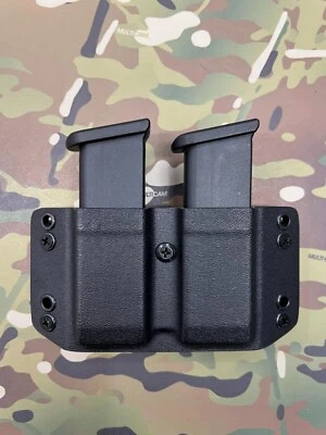TR HOLSTERS Black Kydex Dual Magazine Carrier for Glock 43x 48