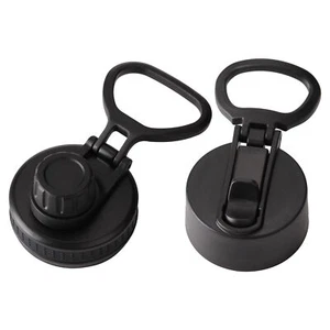 Replacement Cup Lid For Flask Wide Mouth Water Bottle Coffee Lid Fit Most Black - Picture 1 of 14