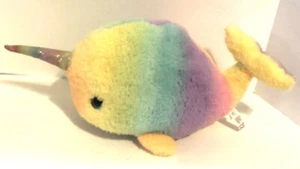 Petting Zoo NARWHAL 11” Peluche Balena Arcobaleno Glitter Corno Scintillante Morbido 20” - Foto 1 di 3