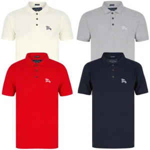 Tokyo Laundry Polo Shirt Mens Plain Casual T-Shirt Top Stretch Cotton Pique Tee - Picture 1 of 13