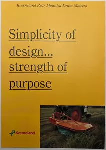 Kverneland Rear Mounted Drum Mowers Brochure, c 1995 - Picture 1 of 4