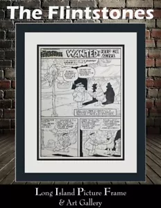 Marvel Comics The Flintstones Original B&W Editor Proof Comic Page Custom Framed - Picture 1 of 8