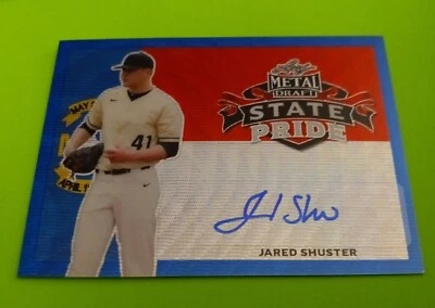 2020 Jared Shuster Leaf Metal Draft State Pride Blue Wave AUTO RC (14/20) Braves - Image 1 of 2