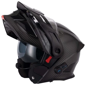 Vcan H276 Blinc A4 Sonic Flip Front with Peak Motorcycle Bluetooth Helmet ZQ - Picture 1 of 10