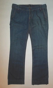 J. CREW MUJER JEANS AZUL RELAJADO CINTURÓN LAZOS BOLSILLOS USADO EN EXCELENTE ESTADO TALLA 30 - Imagen 1 de 6