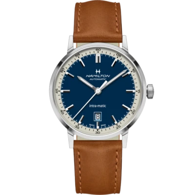 New Hamilton American Classic Intra-Matic Auto Blue Dial Men's Watch H38425540 - Imagem 1 de 2