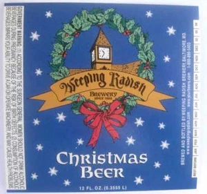 WEEPING RADISH CHRISTMAS BEER Label, Baltimore, MARYLAND, also in NORTH CAROLINA - Picture 1 of 1